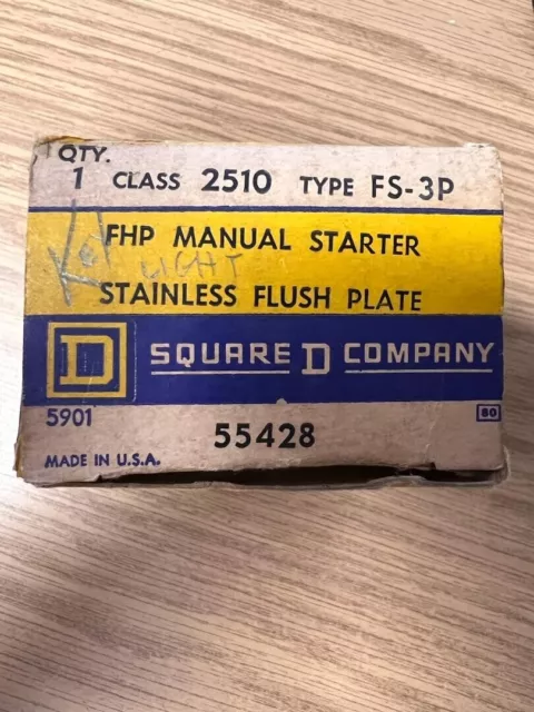 Square D 2510FS3P FHP Manual Starter