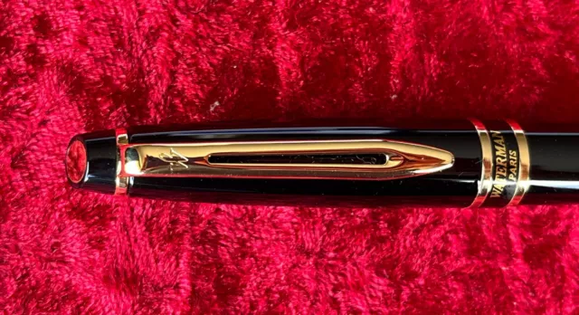 Waterman Expert II Fountain Pen Black & Gold Fine Pt - In Box 2