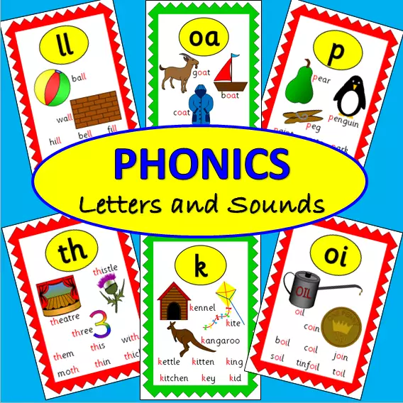 70 PHONICS POSTERS/ FLASH CARDS - Letters and Sounds literacy  resource to PRINT