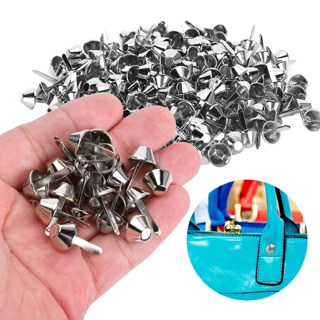 200 piezas Bolso con tachuelas para pies Bolso de mano Cono Pies Cabezal de uñas Tachón para cuero hágalo usted mismo