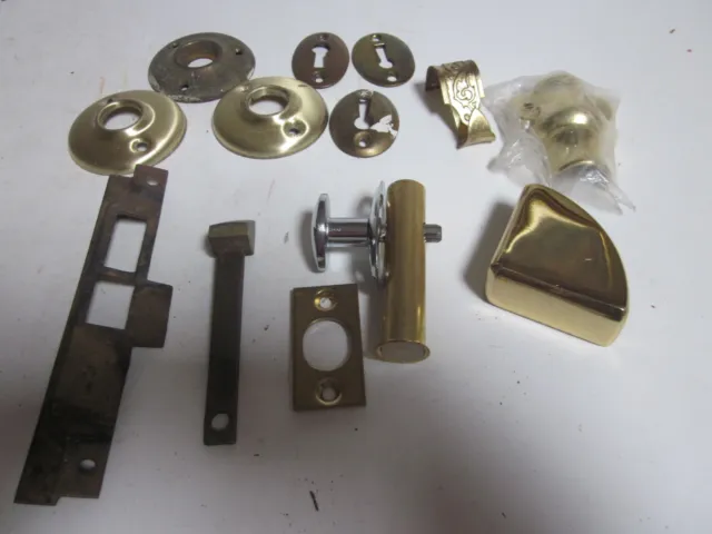 Vintage Lot Of Brass Accents Hardware And Odds & Ends