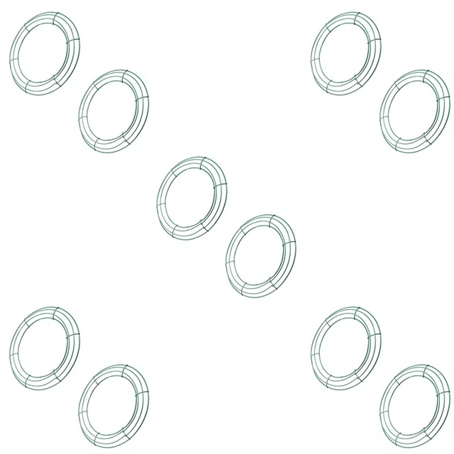14 Zoll Draht Kranz Rahmen Metall Runde Kranz Form Machen Ringe Grün für WeiY1I5