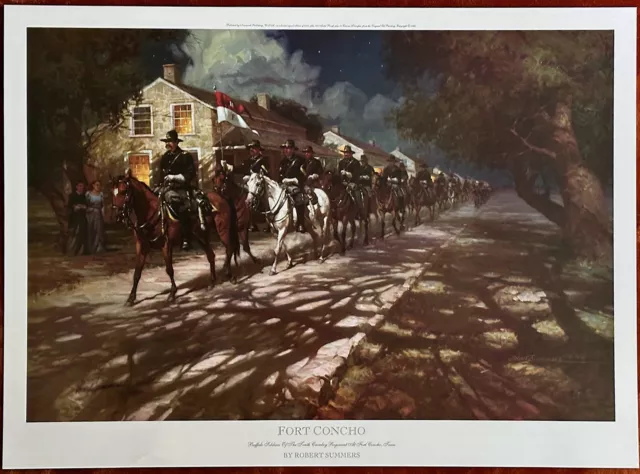 "Fort Concho" Buffalo Soldier limited edition print Robert Summers 9th 10th Cav