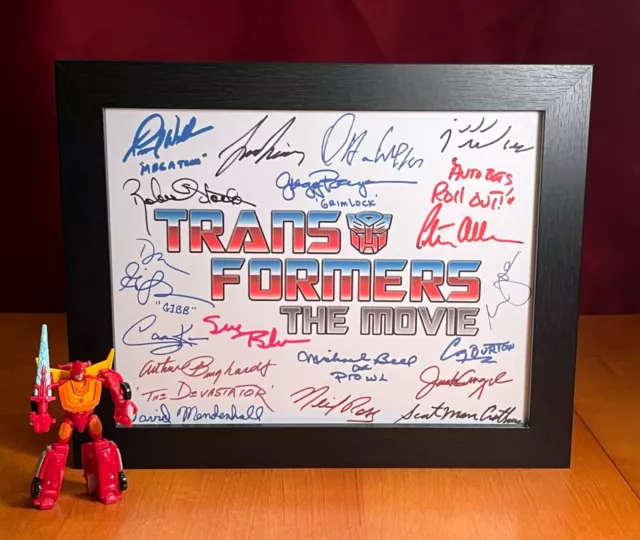 The Transformers: The Movie Title Card Cast-Signed- 8.5 x 11- Autograph Reprints 3