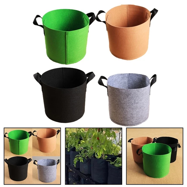 6 Sacchetti Per Piante In Tessuto Non Tessuto 3 Galloni (12L) Con Maniglie – Include 12 Etichette Da Giardino E 12 Trappole Adesive Per Insetti – Ideale Per Pomodori, Verdure, Balcone - 2