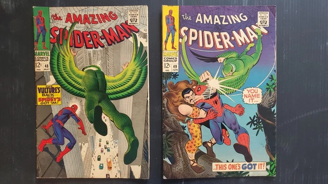 AMAZING SPIDERMAN #48 AND #49 - 1st New Vulture !!  Marvel Silver Age - 1967