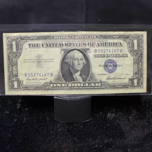 1957 $1 B/B Block Blue Seal Silver Certificate - Vf