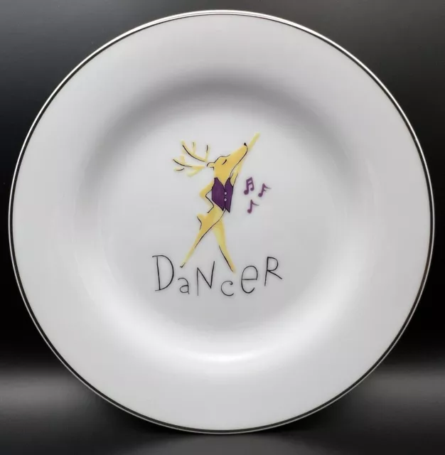 Reindeer Cocktail Plate "Dancer" by Pottery Barn