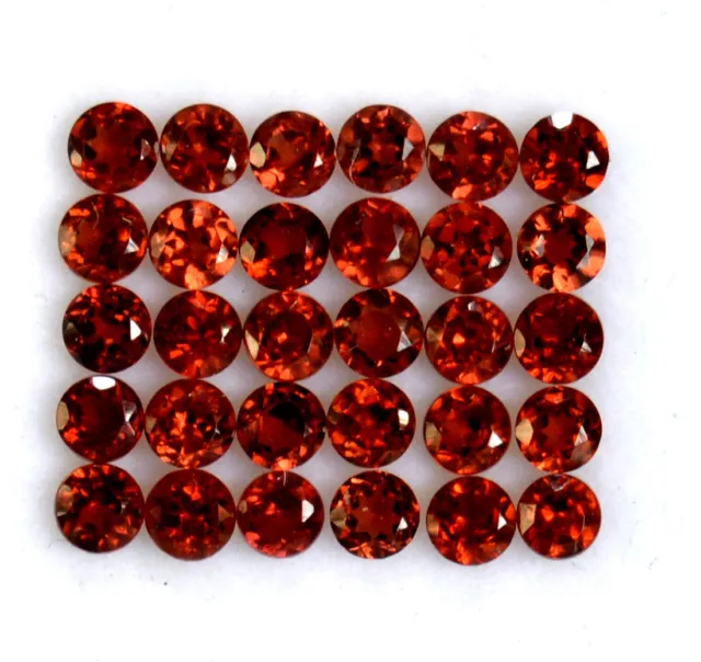 Natural Red Garnet 4 Mm Round Cut Faceted Loose Gtl Certified Aaa Gemstone Lot