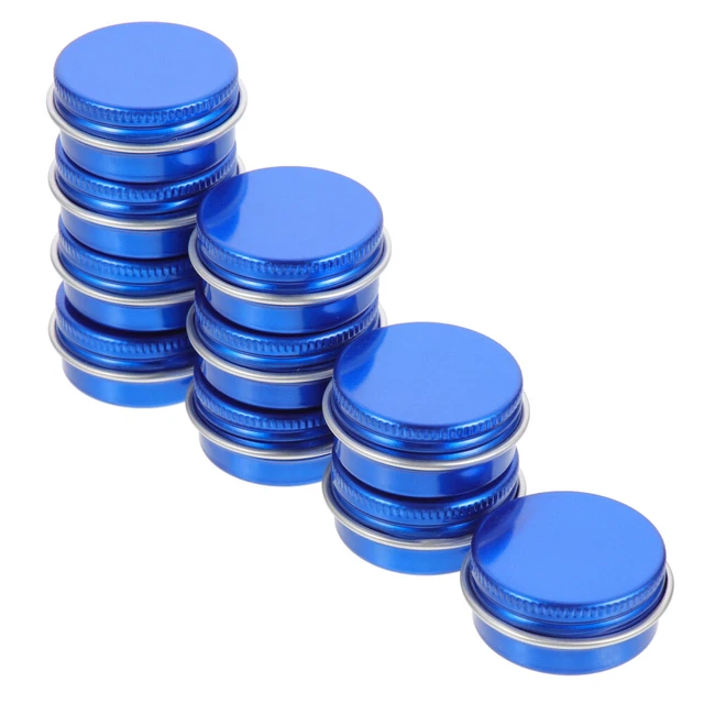 10 piezas caja de almacenamiento para velas 3.5x3.5x1.8 cm aluminio viaje