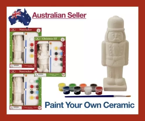 Christmas Xmas Gift Ceramic Paint Your Own Pottery Paints Brush Kids Activity