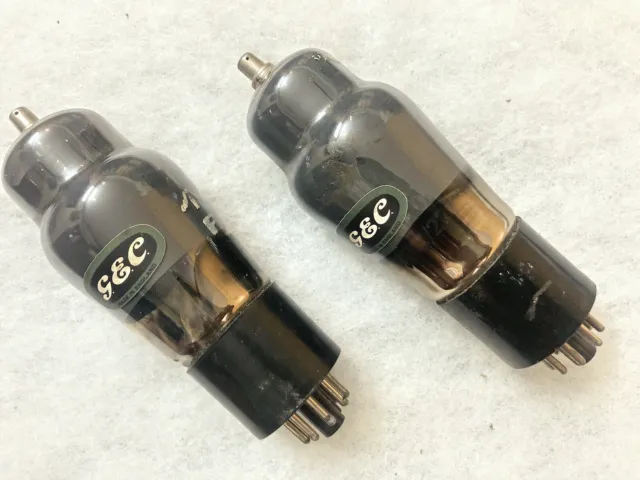 GEC BL63 VR102 CV1102 6F8G 6SN7 B65 Smoked Glass Tested Good Matched Pair