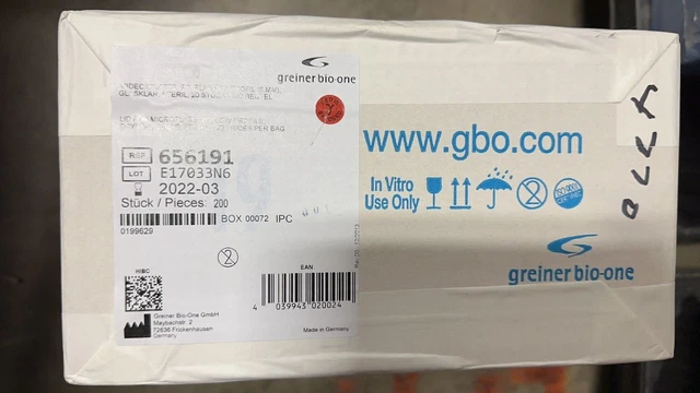 Greiner 656191 Bio-One Low Profile Polystyrene Microplate Lids, 200/case