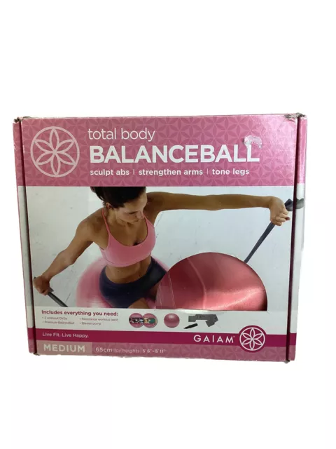 Gaiam Stability Balance Ball Total Body Workout Tone Upper Body Tighten The Abs