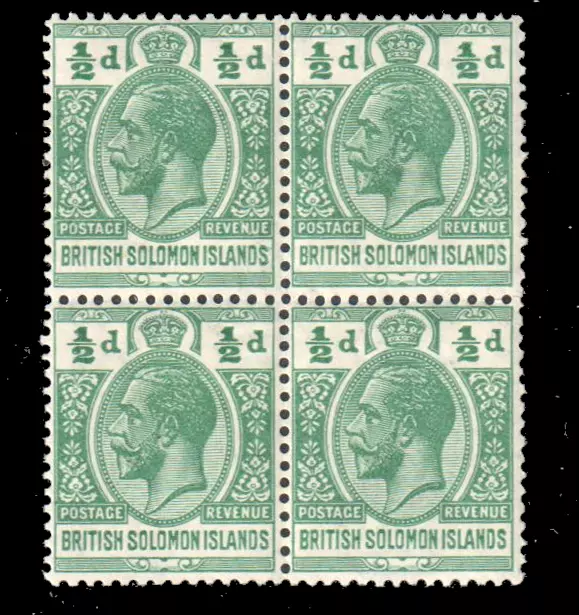 Solomon Islands Scott 28 Very Fine Mint Never Hinged Block Of Four