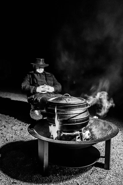 BBQ-Toro Potjie Gusseisen Kessel Bräter, Afrikanischer Kochtopf wie Dutch Oven 4