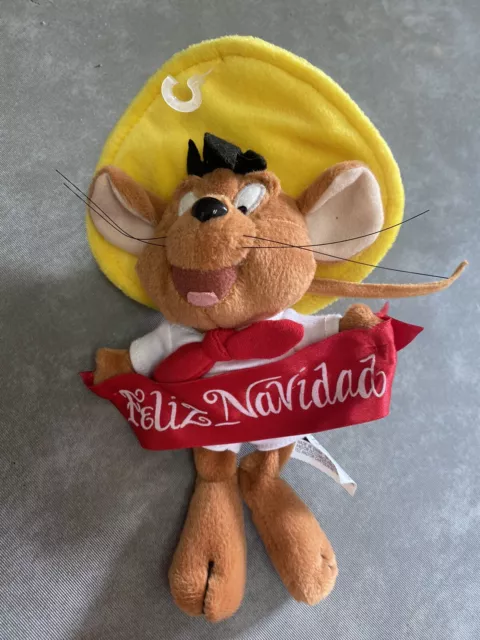 1999 WARNER BROS STORE  SPEEDY GONZALES BEAN BAG Cmas FELIZ NAVIDAD PLUSH