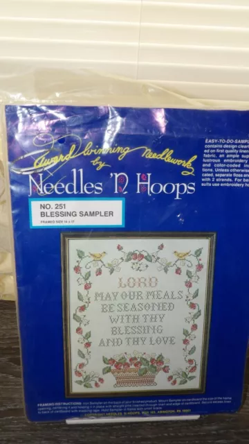 Needles N Hoops No. 149 God's Gift Needle Point Kit, Vintage