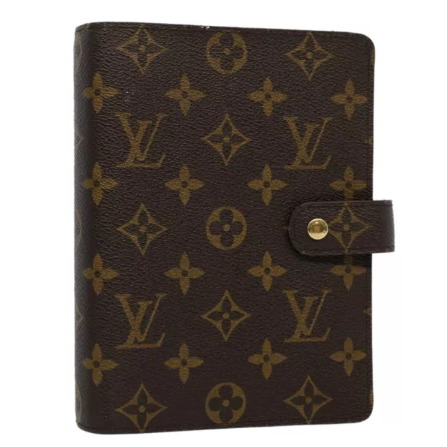 LOUIS VUITTON Monogram Agenda MM Day Planner Cover R20105 LV Auth yk9489