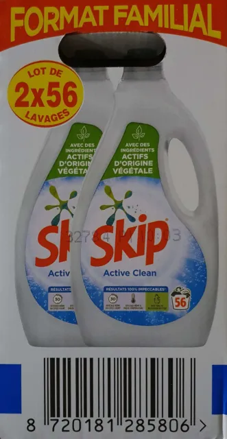 Skip Lessive Liquide Active Clean x112, Résultat…