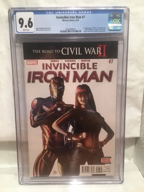 Invincible Iron Man #7 CGC 9.6 1st Riri Williams 2016 Ironheart Deodato Bendis