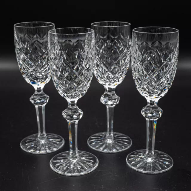 Waterford Crystal Powerscourt Sherry Glasses Set of 4- 6 3/8" FREE USA SHIPPING