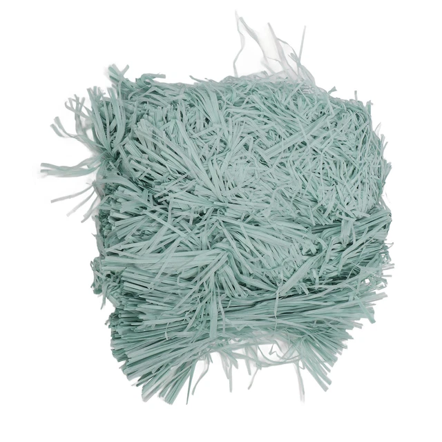 (Blue Green)500g Raffia Paper Filler Odorless Bright Color Home Decoration HG5