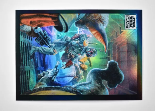 2022 Chrome Star Wars Galaxy Base Refractor #61 Boba Fett Ambushed!