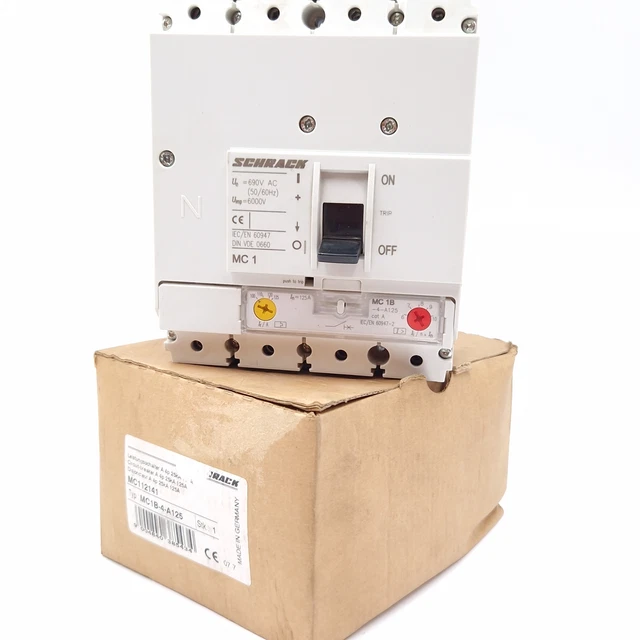 Circuit breaker Schrack MC112141 MC1B-4-A125 NEW /#S O1ME 0937