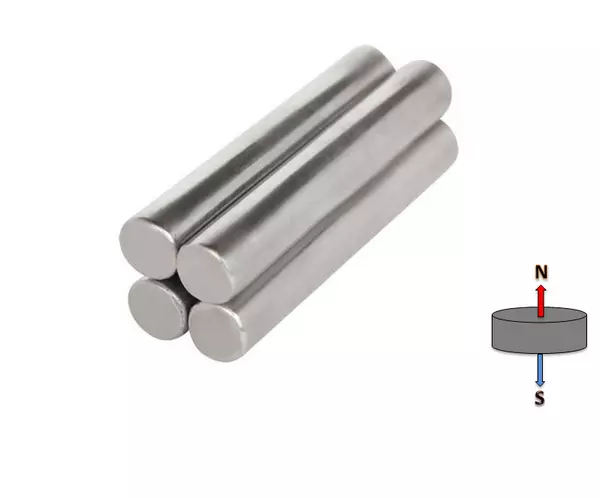 2x Strong Rare Earth Cylinder Magnets 12mm x 50mm N48 | Super Rod Neodymium Arts