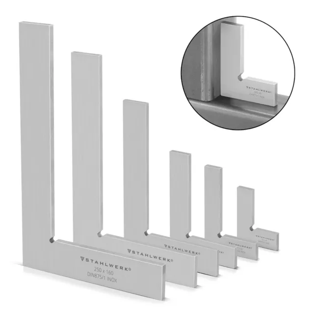 STAHLWERK Flachwinkel 90° DIN 875 1 Schlosserwinkel Anschlagwinkel