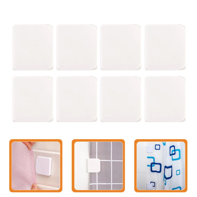 8 piezas Protector de cortina de baño Clip de cortina Clip de ducha Clip Placa protectora