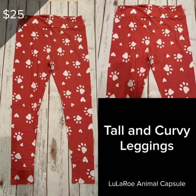LULAROE BRAND NEW Animal Collection Capsule Leggings Tall & Curvy TC Paw  Prints $22.50 - PicClick