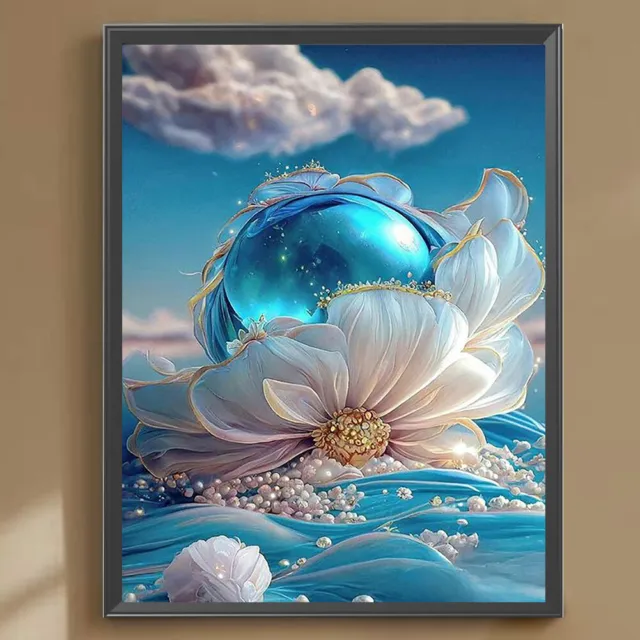 5D DIY FULL Round Drill Diamond Painting Flowers Pearls Kit Home Decor  30x40cm A $13.19 - PicClick AU