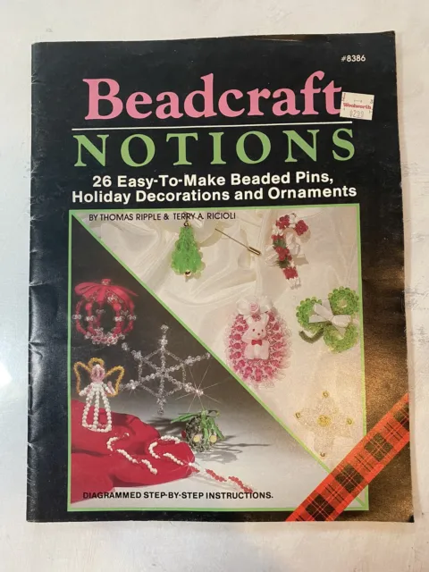 De Colección Antiguo Beadcraft Nociones 26 Pines Fácil Decoraciones de Vacaciones Adornos Artesanía #8386