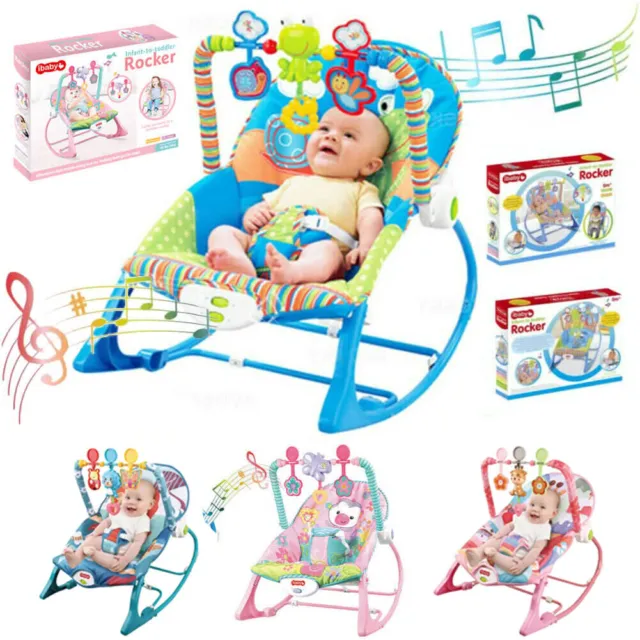 Babywippe Babyschaukel Sitz mit Baby Mobile bis zu 3 Jahren 18 kg Musikalischer