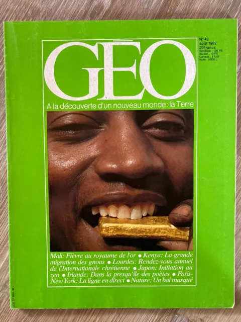 Magazine Geo n°42 - août 1982 - Bon état