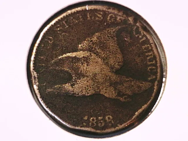 1858 Flying Eagle Cent Genuine Raw Ungraded 01375