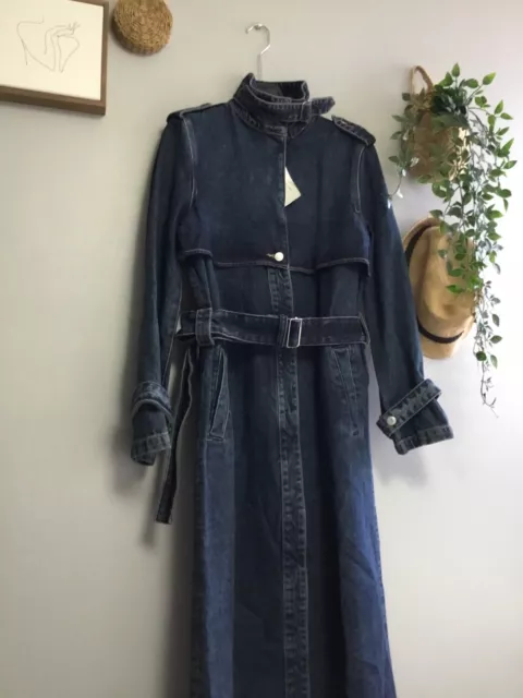 Denim trench coat zara cheap