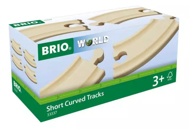 Brio 33337 Kurze gebogene Gleise 90 mm +3 Jahre