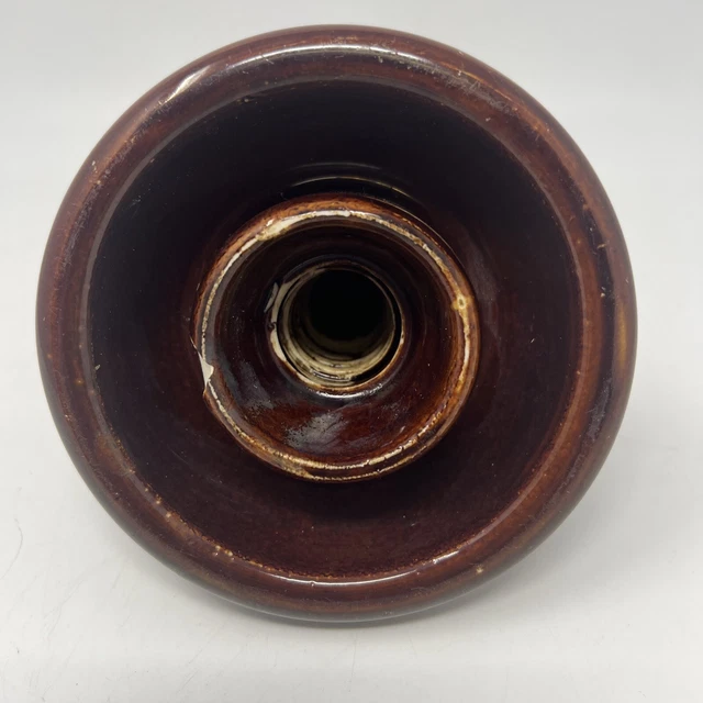 Vintage Rare Pinco 63 Tier Mushroom Porcelain Electrical Insulator Brown & Black 14
