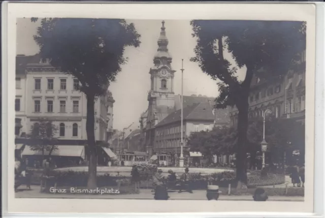 AK Graz, Bismarckplatz, Foto-AK um 1930