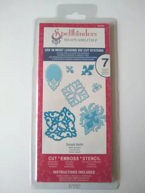 Spellbinders Shapeabilities Dies  Damask Motifs 7 Dies S5-081 Cardmaking Dies