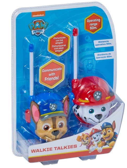 NICKELODEON KIDS / Childs Paw Patrol Fun Gift Walkie Talkie Set. 50m