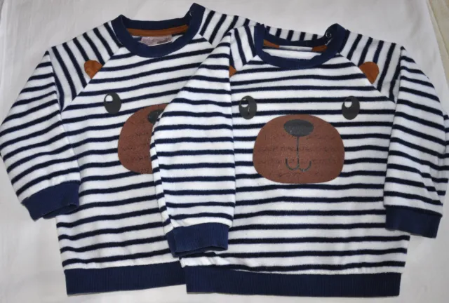 Baby Pulli / Sweatshirt Gr. 86 - für Zwillinge - winterwarm/weich - Fleece Shirt