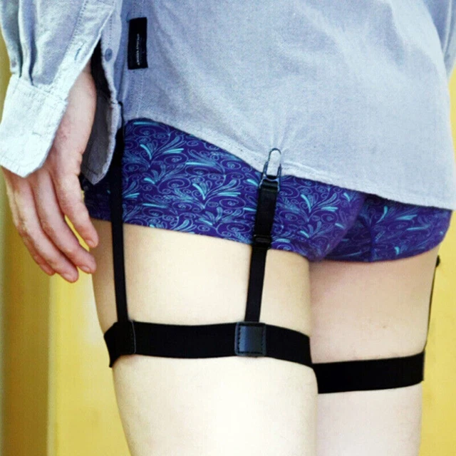 Belt Thigh Ring Shirt Hem Clip Adjustable Shirt Holder Suspenders Leg Braces
