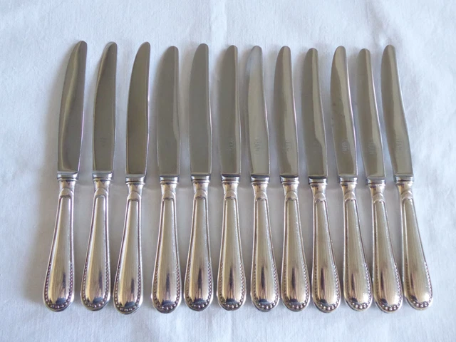 12 couteaux à entremets SFAM Métal argenté 21 cm