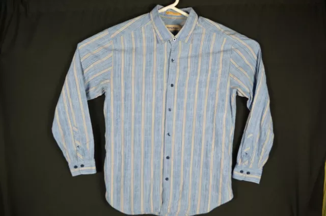 Tommy Bahama Silk Cotton Blend Button Up Shirt Men's Large L