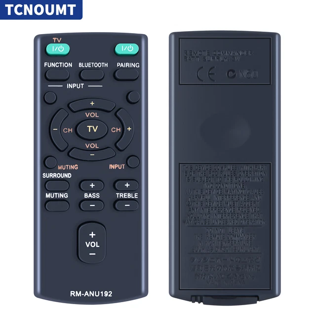 Sony RM-ANU191 Afstandsbediening voor Soundbar Sony RM-ANU191 Afstandsbediening voor Soundbar