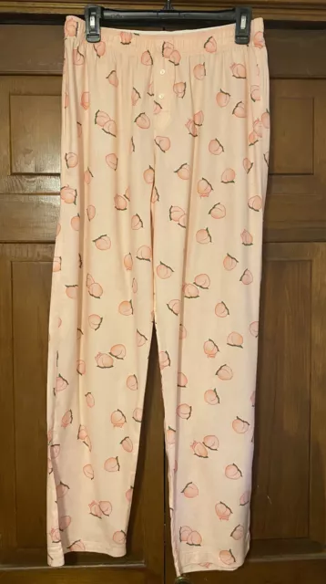 Victorias Secret PINK Flannel Sleep Pants Pajama Peach S